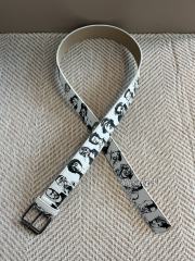 [Special Offer] ERD Braided Leather Rose Cross Buckle Belt 110cm