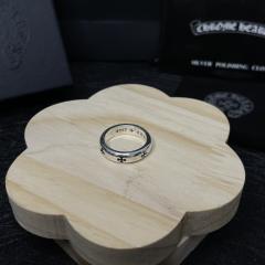 CH Polished Silver Three Mini Cross Thin Stack Ring