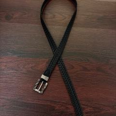 [Special Offer] ERD Braided Leather Rose Cross Buckle Belt 110cm