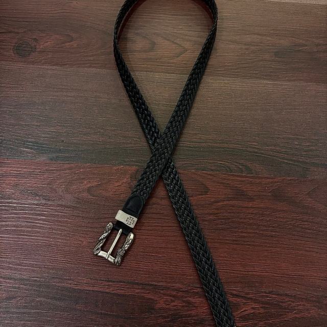 [Special Offer] ERD Braided Leather Rose Cross Buckle Belt 110cm