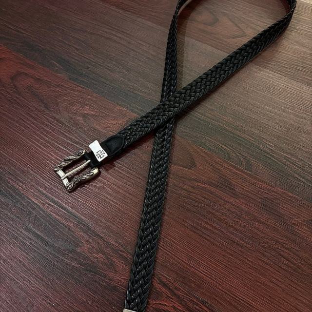 [Special Offer] ERD Braided Leather Rose Cross Buckle Belt 110cm
