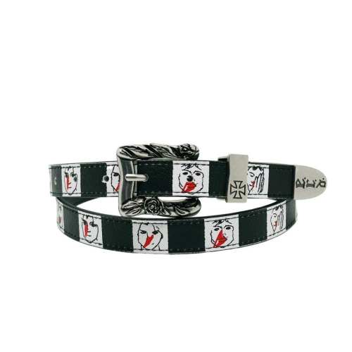 [Special Offer] ERD David Bowie Print Rose Buckle Leather Belt