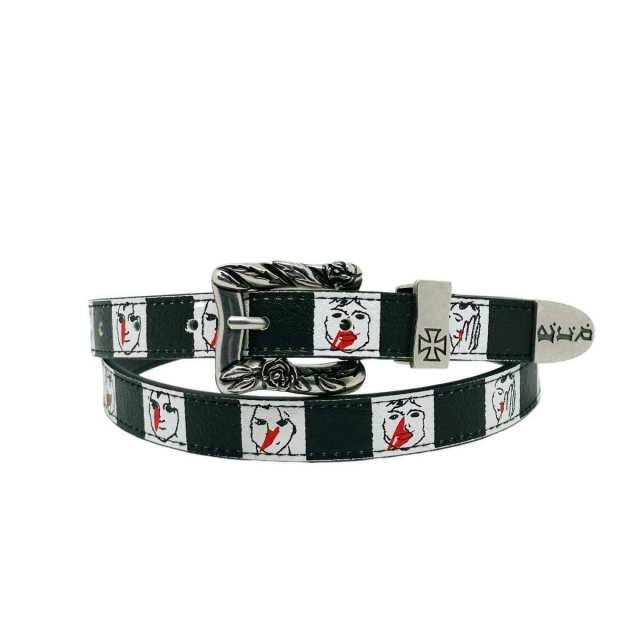 [Special Offer] ERD David Bowie Print Rose Buckle Leather Belt