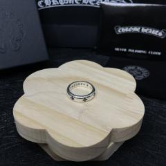 CH Polished Silver Three Mini Cross Thin Stack Ring