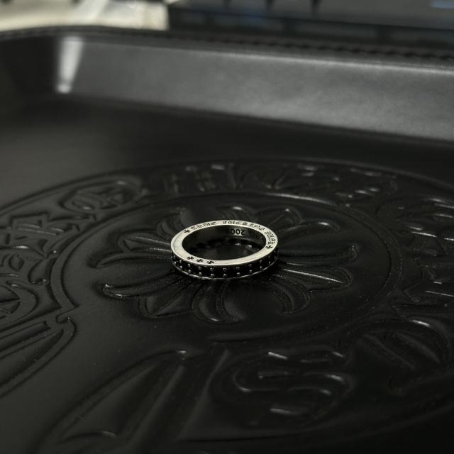 CH Silver Black Onyx Full Eternity Band Ring