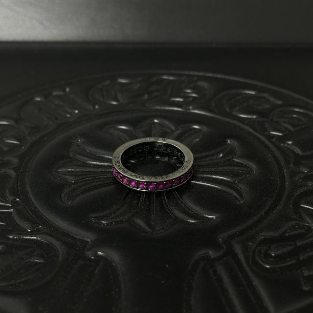 CH Black Pink Ruby Full Eternity Band Ring