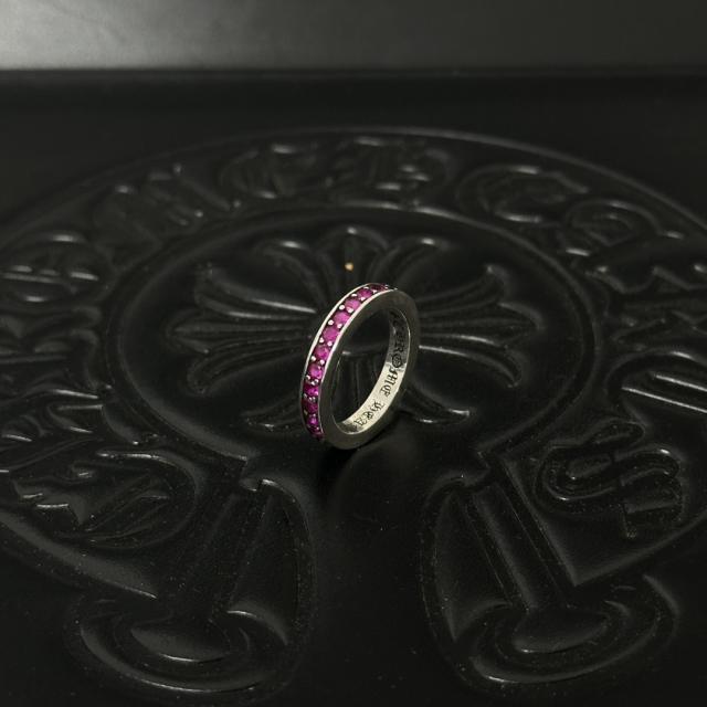 CH Silver Pink Ruby Full Eternity Band Ring