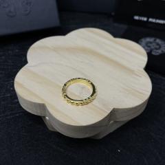CH Gold Mini Spike Cross Thin Stack Ring