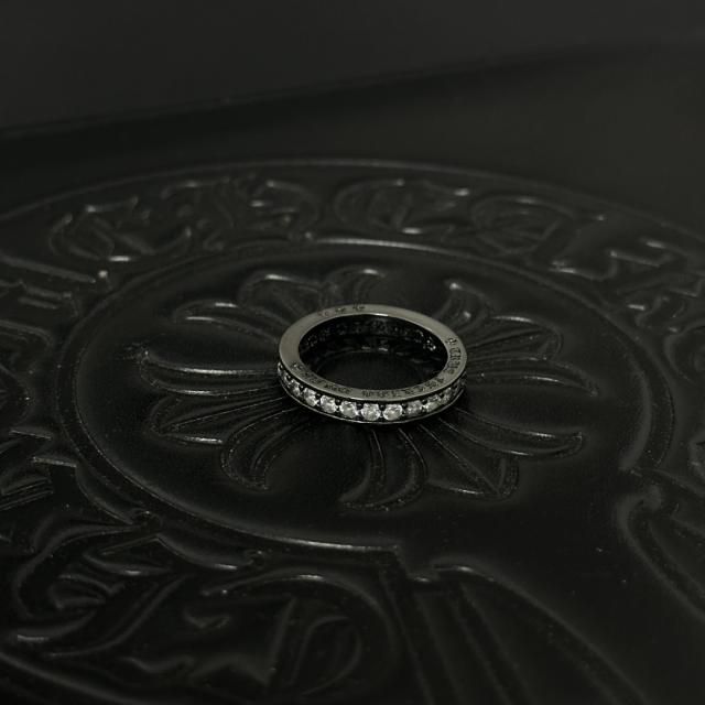 CH Black Clear Crystal Full Eternity Band Ring