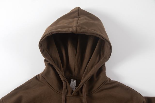 Metal Logo On Chest Solid Color Hoodie 5 colors 29115035