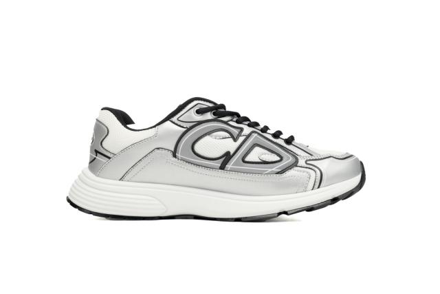 D White Mesh Silver-Tone Metallic Calfskin 3SN279ZYG-H869