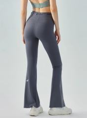 Cord Lock Toggle One Piece High Waist Yoga Flared Pants 4 colors 29201423