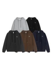Metal Logo On Chest Solid Color Hoodie 5 colors 29115035