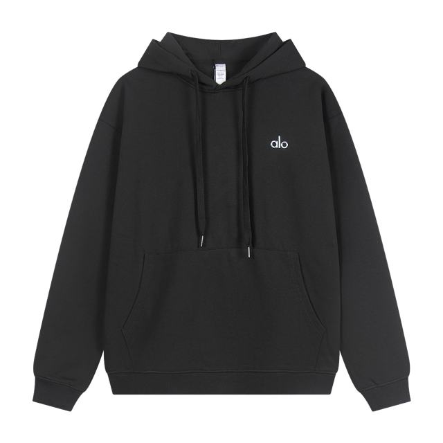 Metal Logo On Chest Solid Color Hoodie 5 colors 29115035