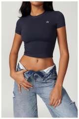 Workout Training Cropped Fitted Short Sleeve Yoga Tee 7 colors 29201419