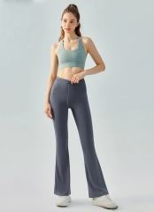Cord Lock Toggle One Piece High Waist Yoga Flared Pants 4 colors 29201423