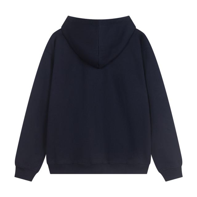 Metal Logo On Chest Solid Color Hoodie 5 colors 29115035