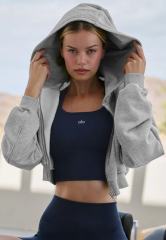 Loose Sports Cropped Zip-Up Hoodie 3 colors 29115034