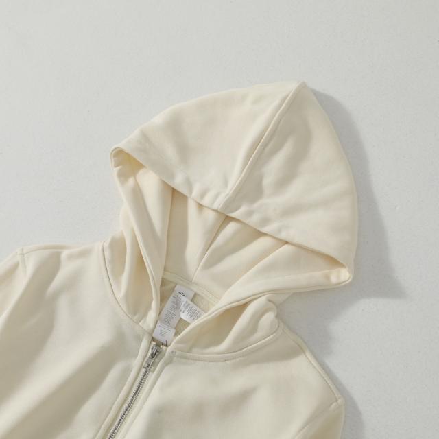 Loose Sports Cropped Zip-Up Hoodie 3 colors 29115034