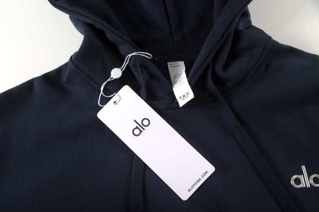 Metal Logo On Chest Solid Color Hoodie 5 colors 29115035