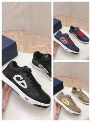 1:1 quality version  St0ne x Di0r B57 Co-branded 3D logo printed cowhide breathable sneakers 3 colors