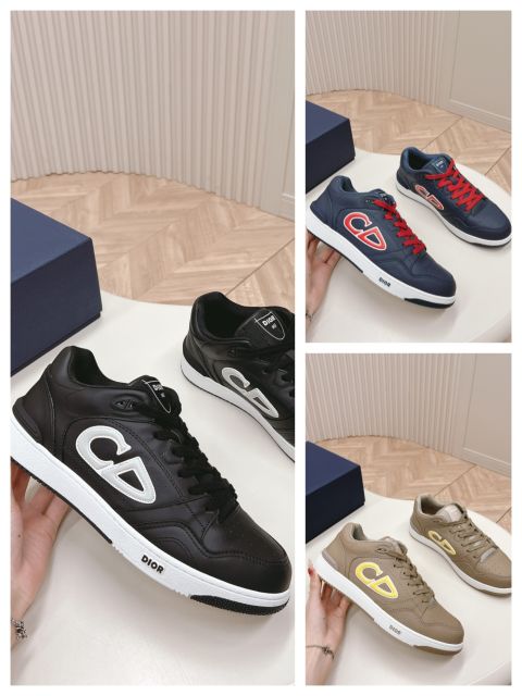 1:1 quality version  St0ne x Di0r B57 Co-branded 3D logo printed cowhide breathable sneakers 3 colors