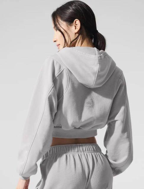 Loose Sports Cropped Zip-Up Hoodie 3 colors 29115034