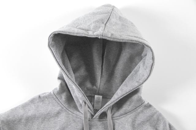 Metal Logo On Chest Solid Color Hoodie 5 colors 29115035