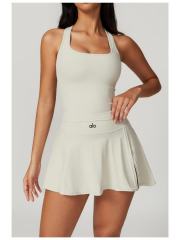 Tank Top A-Line One-Piece Tennis Skort Yoga Set 5 colors 29201418