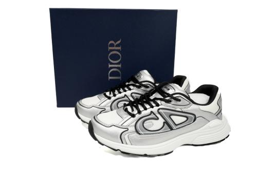 D White Mesh Silver-Tone Metallic Calfskin 3SN279ZYG-H869