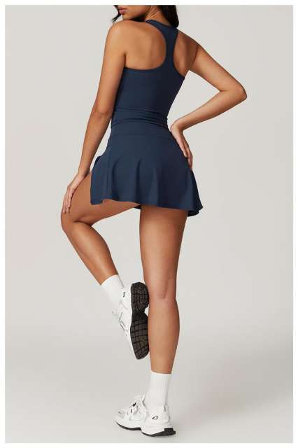 Tank Top A-Line One-Piece Tennis Skort Yoga Set 5 colors 29201418
