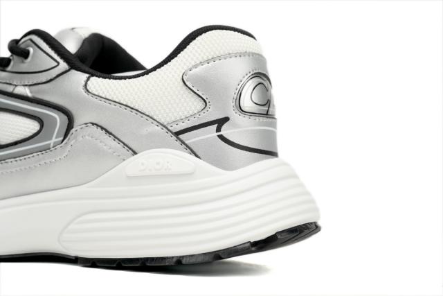 D White Mesh Silver-Tone Metallic Calfskin 3SN279ZYG-H869