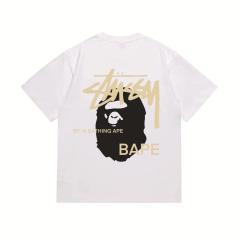 Bape x Stussy T-Shirt Black White