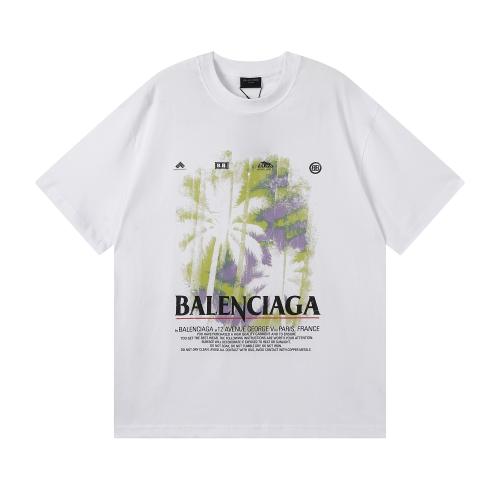 BLCG Faded Palm Tree Address Logo White Oversized Tee