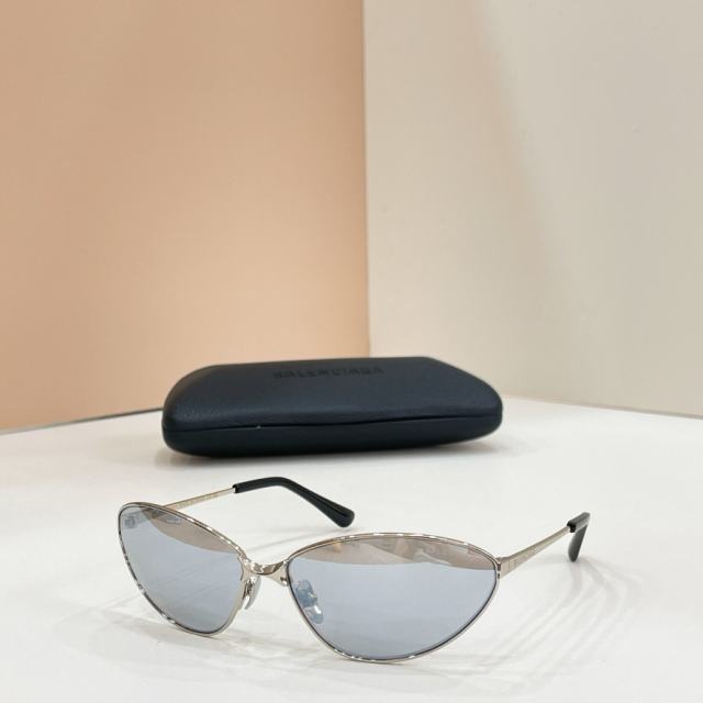 BLCG Thin Metal Retro Cat Eye Brown Lens Sunglasses