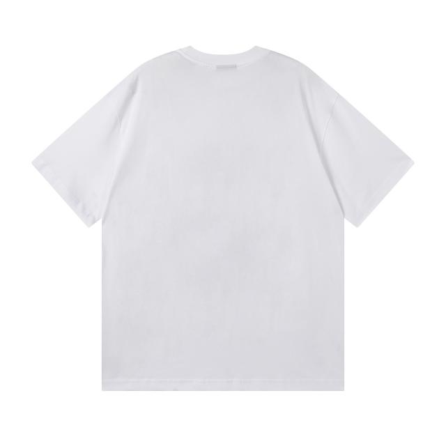 BLCG Faded Palm Tree Address Logo White Oversized Tee