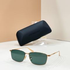 BLCG Thin Matte Black Metal Rectangular Eyeglasses