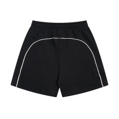 1:1 Quality BLCG Crest & Script Logo Black Sweat Shorts