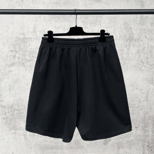 1:1 Quality BLCG Crest Embroidery Double Sport Logo Black Sweat Shorts