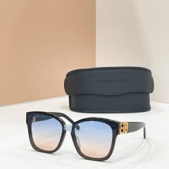 BLCG Gold BB Logo Oversized Square Black Sunglasses