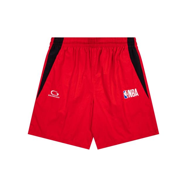 1:1 Quality BLCG x NBA Red Black Side Panel Nylon Sport Shorts