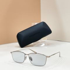 BLCG Thin Matte Black Metal Rectangular Eyeglasses