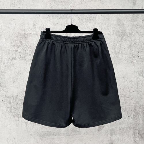 1:1 Quality BLCG Vertical George V Address Logo Black Sweat Shorts