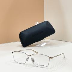 BLCG Thin Matte Black Metal Rectangular Eyeglasses