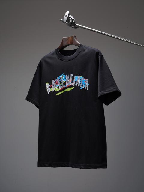 BLCG Multicolor Graffiti Logo Black Oversized Tee