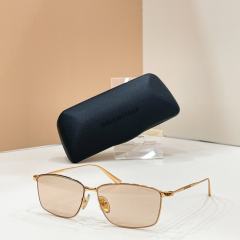 BLCG Thin Matte Black Metal Rectangular Eyeglasses