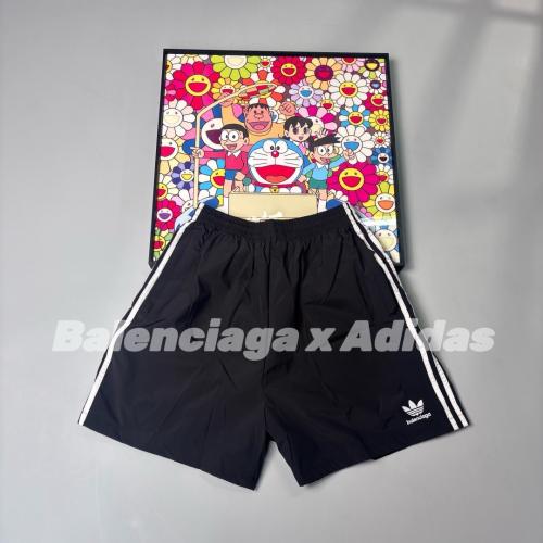 1:1 Quality BLCG Vertical George V Address Logo Black Sweat Shorts