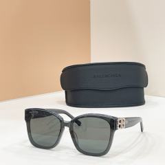 BLCG Gold BB Logo Oversized Square Black Sunglasses