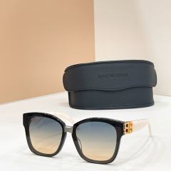 BLCG Gold BB Logo Oversized Square Black Sunglasses