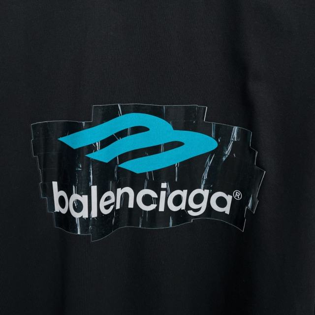 BLCG Crack Mirror Sport Logo Black Oversized Tee